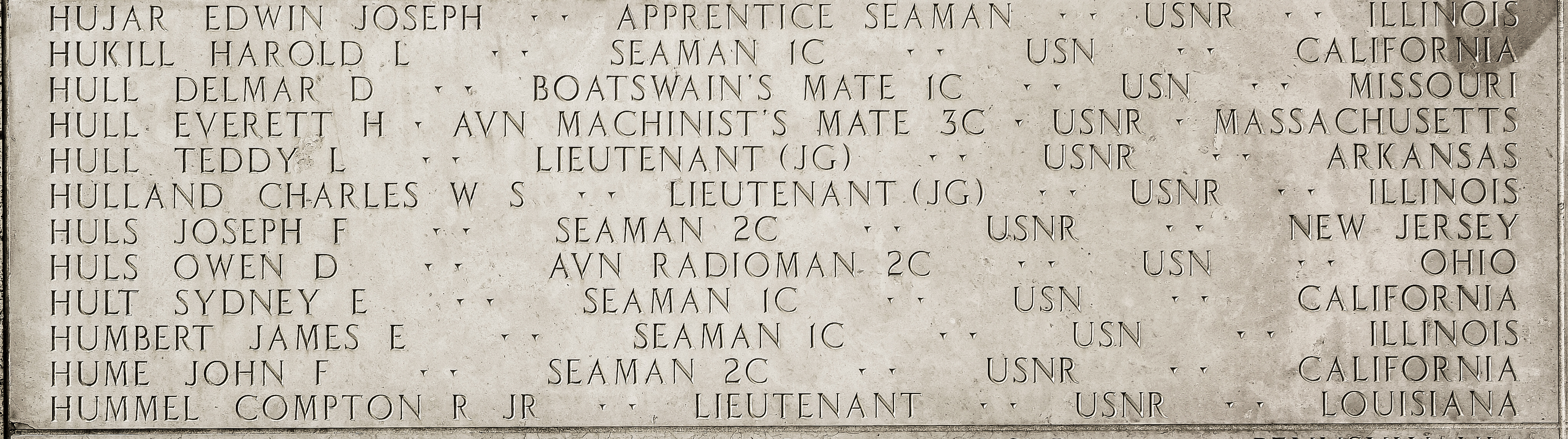 Delmar D. Hull, Boatswain's Mate First Class